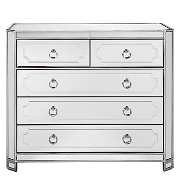 Black Mirrored Chest Of Drawers